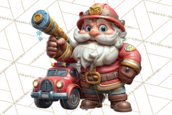 Funny Santa PNG, Santa Working Jobs Clip Art, Christmas Png Product Image 5