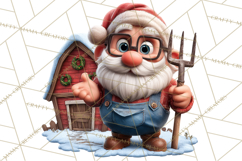 Funny Santa PNG, Santa Working Jobs Clip Art, Christmas Png Product Image 2
