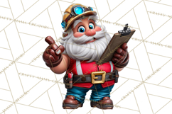 Funny Santa PNG, Santa Working Jobs Clip Art, Christmas Png Product Image 3