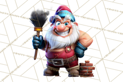 Funny Santa PNG, Santa Working Jobs Clip Art, Christmas Png Product Image 4