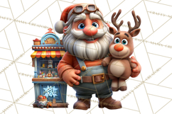 Funny Santa PNG, Santa Working Jobs Clip Art, Christmas Png Product Image 5