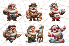 Funny Santa PNG, Santa Working Jobs Clip Art, Christmas Png Product Image 2
