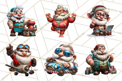 Funny Santa PNG, Santa Working Jobs Clip Art, Christmas Png Product Image 3