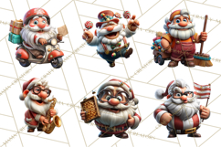 Funny Santa PNG, Santa Working Jobs Clip Art, Christmas Png Product Image 4