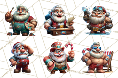 Funny Santa PNG, Santa Working Jobs Clip Art, Christmas Png Product Image 6