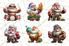 Funny Santa PNG, Santa Working Jobs Clip Art, Christmas Png Product Image 7