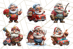 Funny Santa PNG, Santa Working Jobs Clip Art, Christmas Png Product Image 8