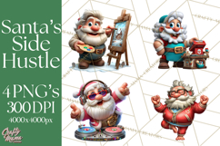 Funny Santa PNG, Santa Working Jobs Clip Art, Christmas Png Product Image 1