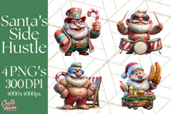 Funny Santa PNG, Santa Working Jobs Clip Art, Christmas Png Product Image 1