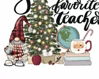 Santa's Favorite Teacher | Png Sublimation |Digital Download Product Image 7