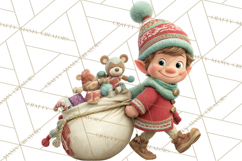 Santa&#039;s Workshop Christmas Clipart PNG &amp; Digital Clip Art Product Image 2