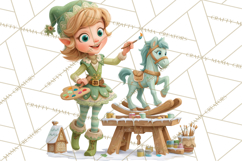 Santa&#039;s Workshop Christmas Clipart PNG &amp; Digital Clip Art Product Image 5