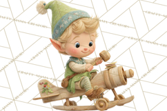 Santa&#039;s Workshop Christmas Clipart PNG &amp; Digital Clip Art Product Image 2