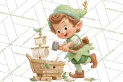 Santa&#039;s Workshop Christmas Clipart PNG &amp; Digital Clip Art Product Image 5