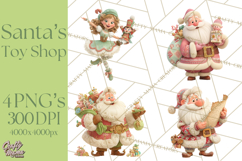 Santa&#039;s Workshop Christmas Clipart PNG &amp; Digital Clip Art Product Image 1
