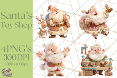 Santa&#039;s Workshop Christmas Clipart PNG &amp; Digital Clip Art Product Image 1