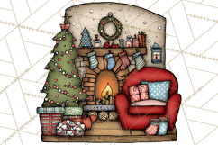 The Night Before Christmas Clipart, Santa&#039;s Sleigh PNG Product Image 3