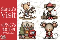 The Night Before Christmas Clipart, Santa&#039;s Sleigh PNG Product Image 1