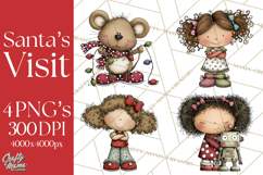 The Night Before Christmas Clipart, Santa&#039;s Sleigh PNG Product Image 1