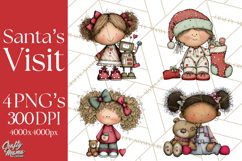 The Night Before Christmas Clipart, Santa&#039;s Sleigh PNG Product Image 1