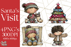 The Night Before Christmas Clipart, Santa&#039;s Sleigh PNG Product Image 1