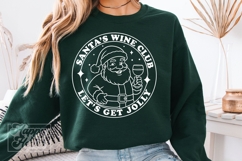 Santa Wine Club Christmas SVG PNG - Lets Get Jolly Drinking Product Image 2