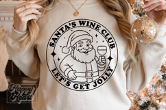Santa Wine Club Christmas SVG PNG - Lets Get Jolly Drinking Product Image 4