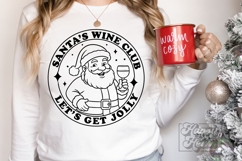Santa Wine Club Christmas SVG PNG - Lets Get Jolly Drinking Product Image 5
