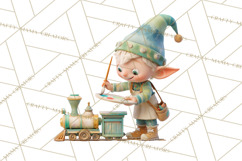 Santa&#039;s Workshop Clipart, Christmas Elf &amp; Santa Clipart Png Product Image 2