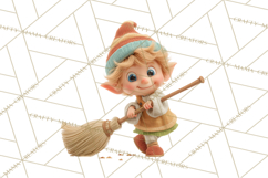 Santa&#039;s Workshop Clipart, Christmas Elf &amp; Santa Clipart Png Product Image 5