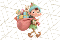 Santa&#039;s Workshop Clipart, Christmas Elf &amp; Santa Clipart Png Product Image 4