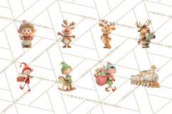 Santa&#039;s Workshop Clipart, Christmas Elf &amp; Santa Clipart Png Product Image 3