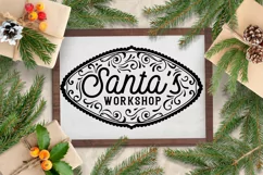 Santas workshop farmhouse christmas sign 