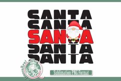 Santa Santa Santa Christmas Gnome Sublimation Product Image 2