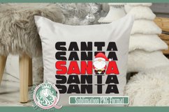 Santa Santa Santa Christmas Gnome Sublimation Product Image 1