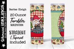 Santas Sleigh-Tumbler Sublimation Clipart Product Image 1