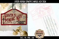 Santas Magic Key Sign Laser Ready SVG | Holiday Laser SVG Product Image 2