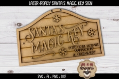 Santas Magic Key Sign Laser Ready SVG | Holiday Laser SVG Product Image 3