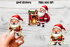Christmas Santa Claus stickers | Printable Christmas sticker Product Image 1