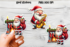 Christmas Santa Claus stickers | Printable Christmas sticker Product Image 1