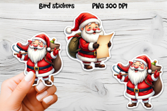 Christmas Santa Claus stickers | Printable Christmas sticker Product Image 1