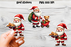 Christmas Santa Claus stickers | Printable Christmas sticker Product Image 1