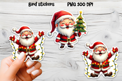 Christmas Santa Claus stickers | Printable Christmas sticker Product Image 1