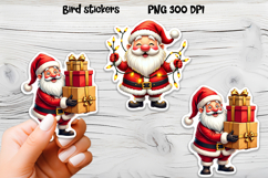 Christmas Santa Claus stickers | Printable Christmas sticker Product Image 1