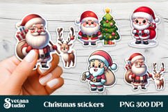Christmas stickers PNG bundle | Printable Christmas stickers Product Image 11