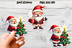 Christmas Santa Claus stickers | Printable Christmas sticker Product Image 1