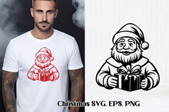 Christmas Santa Claus SVG design | Christmas silhouette Product Image 1