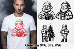 Christmas Santa Claus SVG design | Christmas silhouette Product Image 1