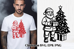 Christmas Santa Claus SVG design | Christmas silhouette Product Image 1