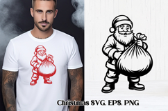 Christmas Santa Claus SVG design | Christmas silhouette Product Image 1